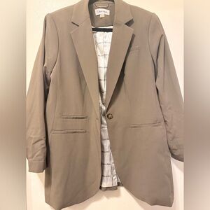 Calvin Klein Taupe Longline Women's Blazer